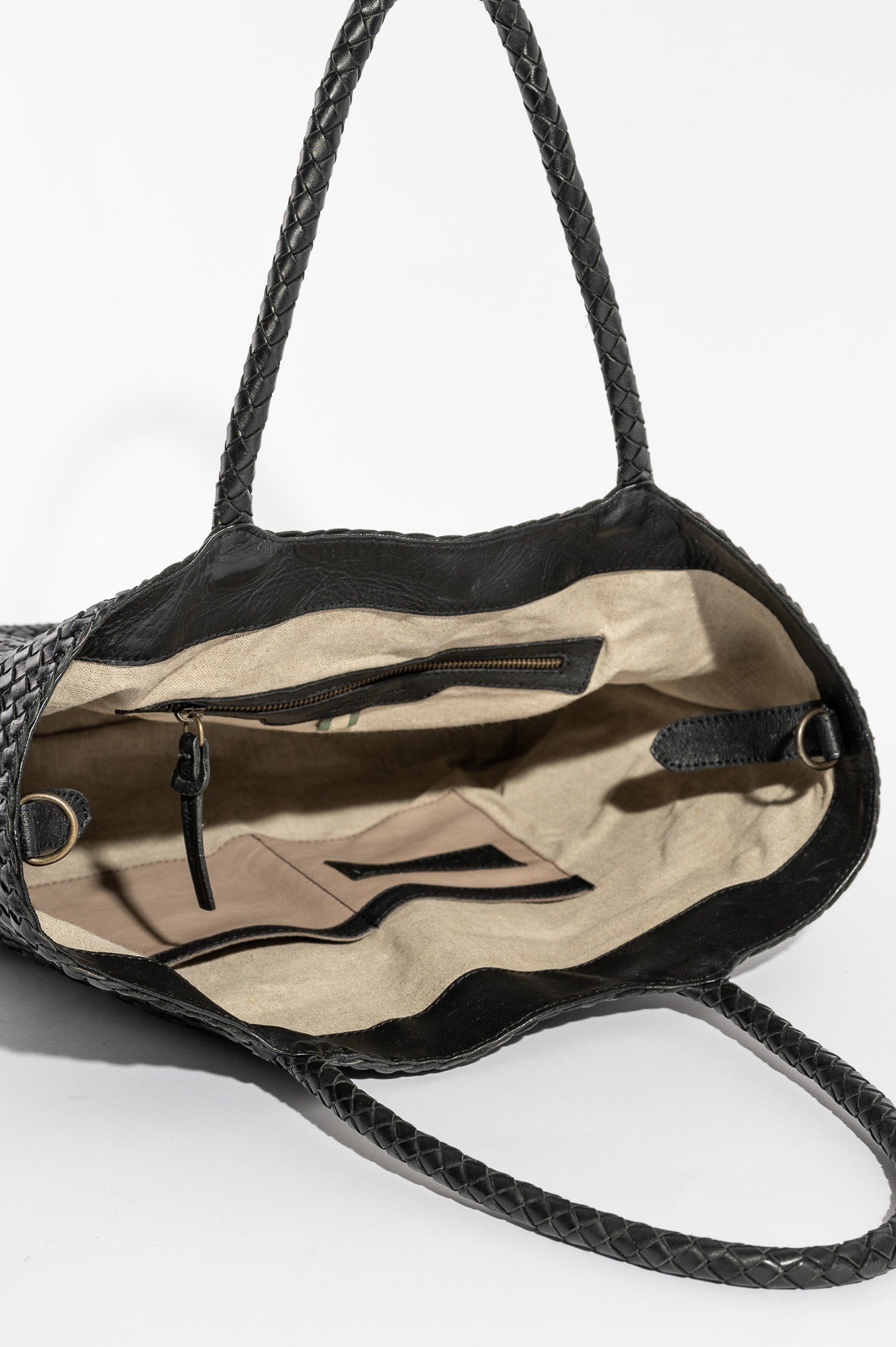 Tote Bag Class | Black Woven Calf Leather