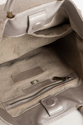 Tote Bag Class 035 | Silver Leather