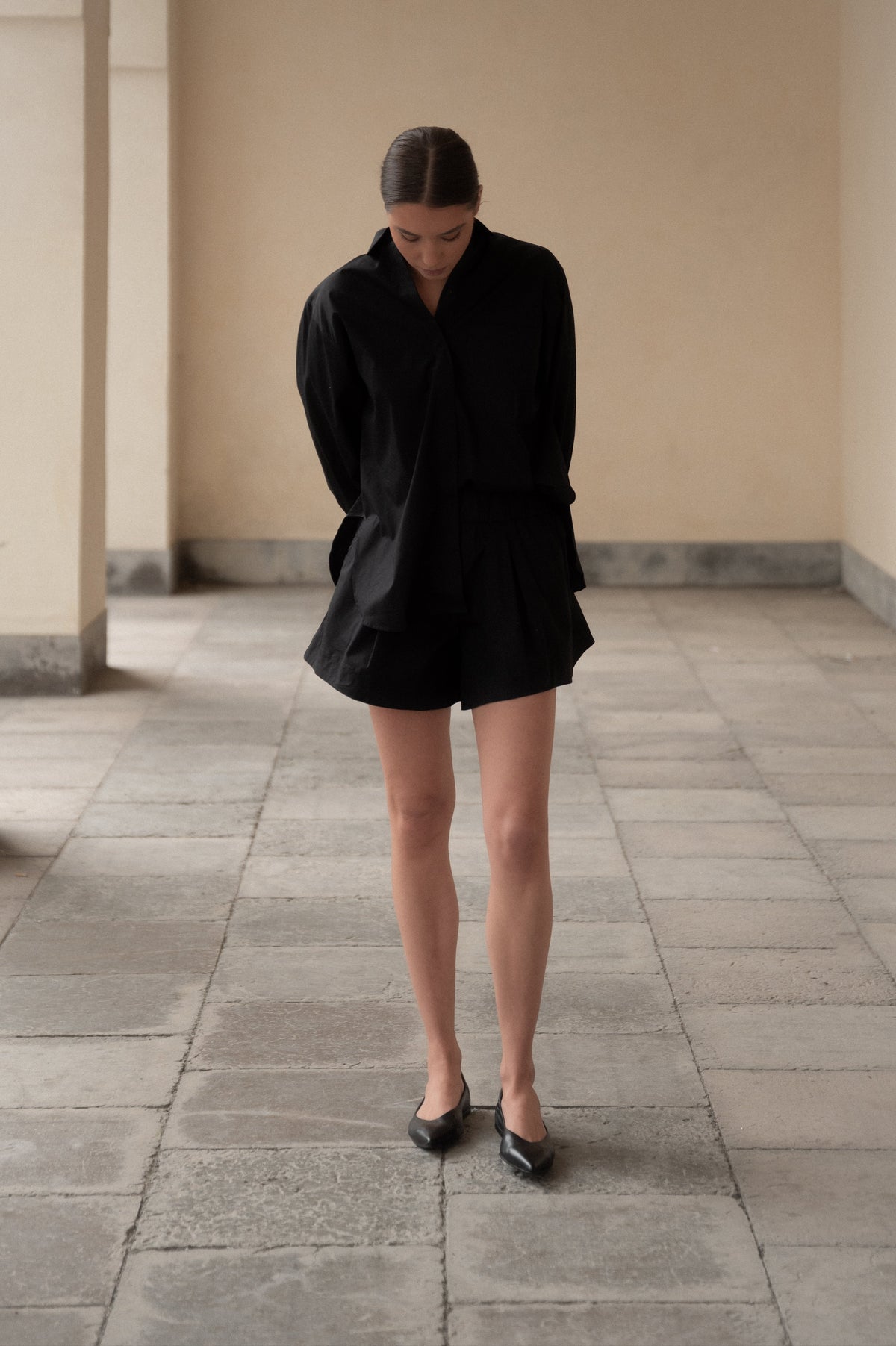 Ballet Flat Ingrid 000 | Black Nappa Leather