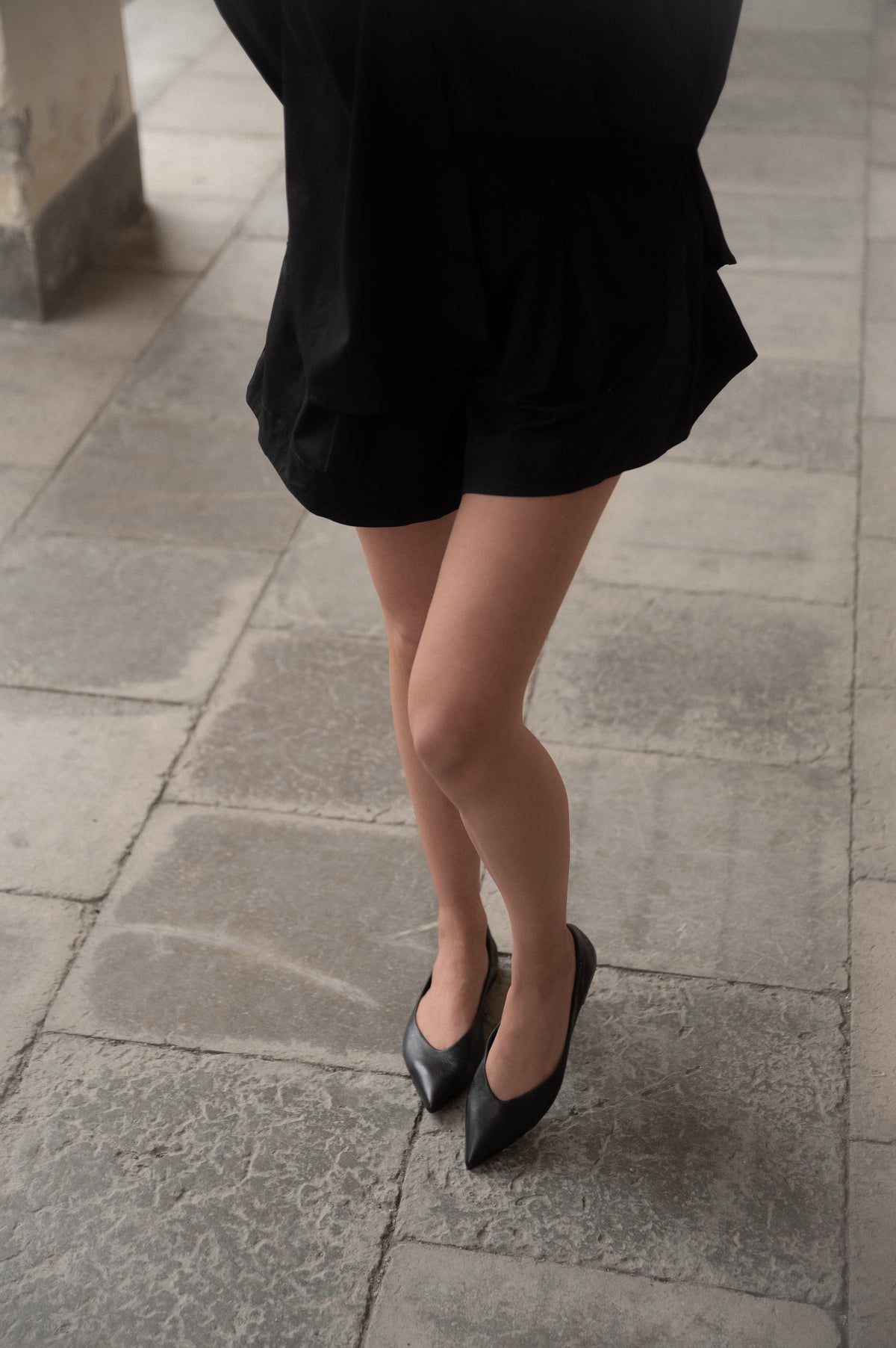 Ballet Flat Ingrid 000 | Black Nappa Leather