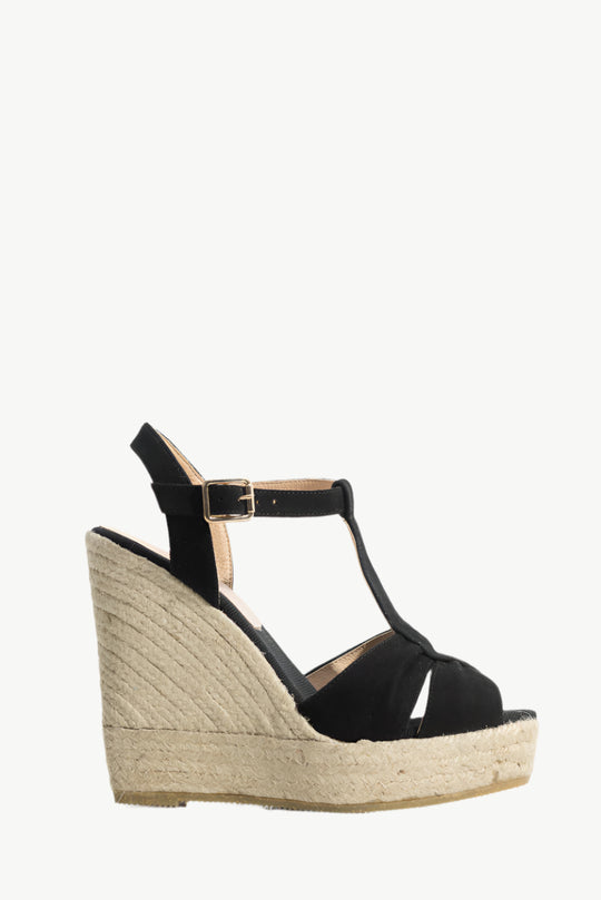 Espadrille Wedge Blanes | Black Suede