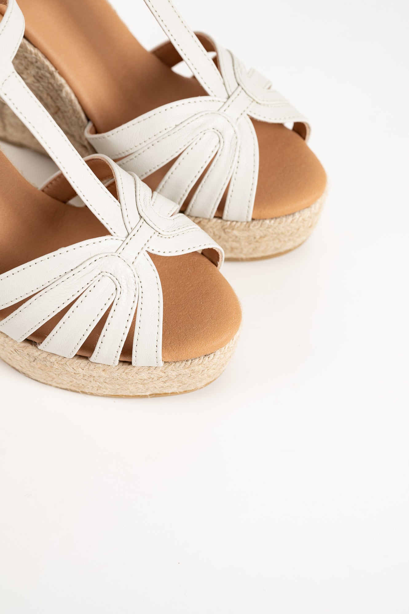 Espadrille Wedge Blanes | Off-White Nappa Leather