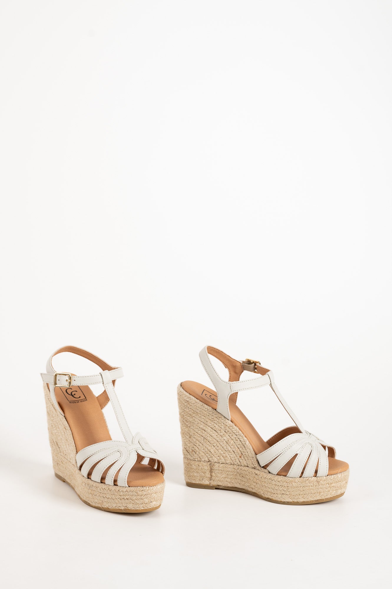 Espadrille Wedge Blanes | Off-White Nappa Leather