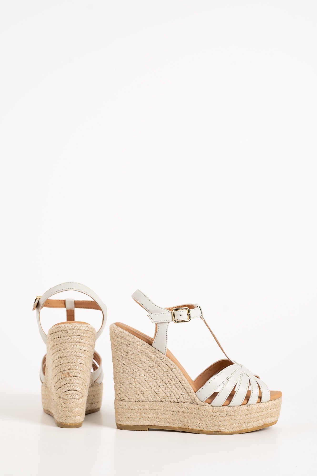 Espadrille Wedge Blanes | Off-White Nappa Leather