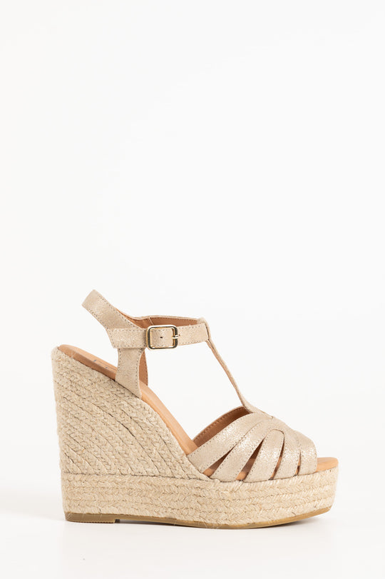 Espadrille Wedge Blanes | Platino Suede
