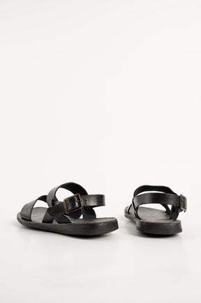 Sandal 239 | Black Washed Calfskin