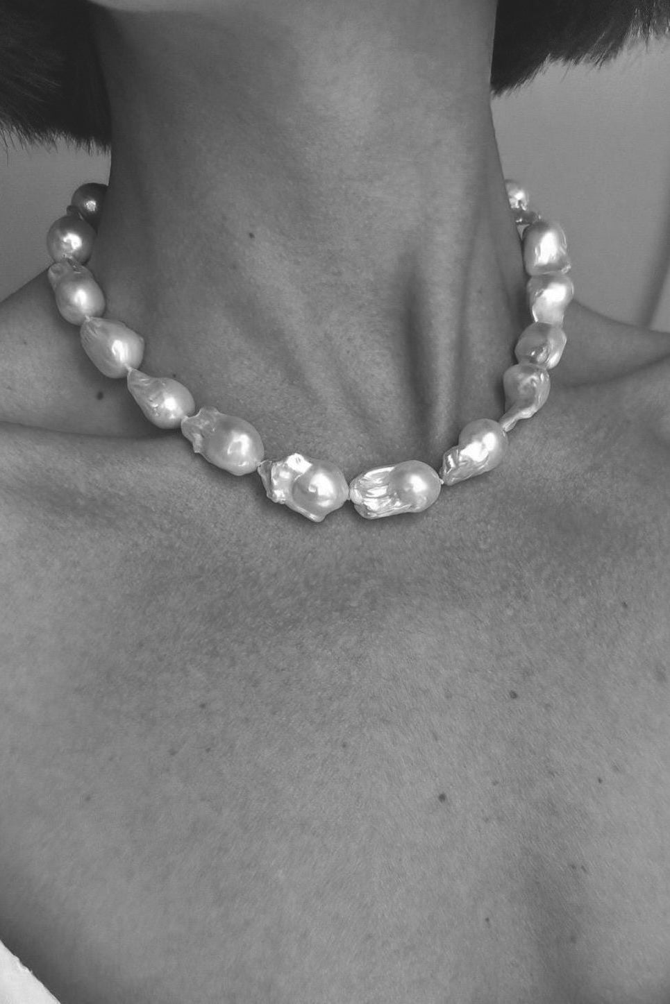 Baroque Pearl Necklace | Sterling Silver