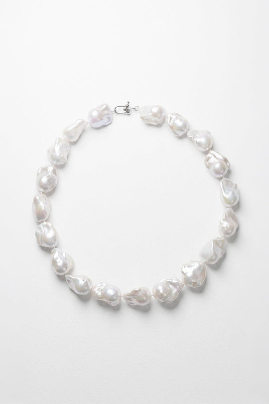 Baroque Pearl Necklace | Sterling Silver
