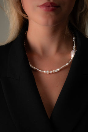 Tide Pearl Necklace | Sterling Silver