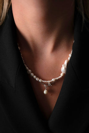 Tide Pearl Necklace | Sterling Silver