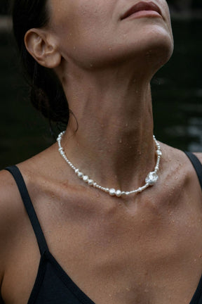 Tide Pearl Necklace | Sterling Silver