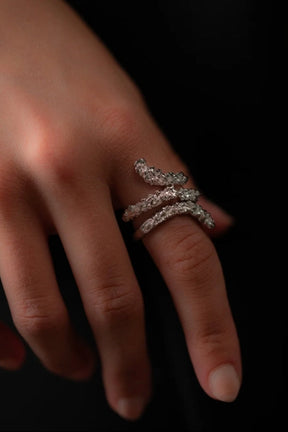 Crystalline Coil Ring | Sterling Silver