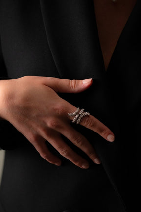 Crystalline Coil Ring | Sterling Silver