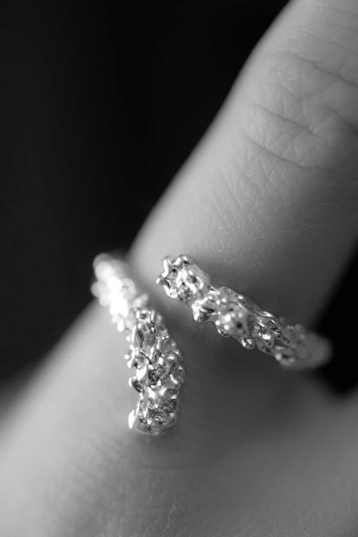 Crystalline Coil Ring | Sterling Silver