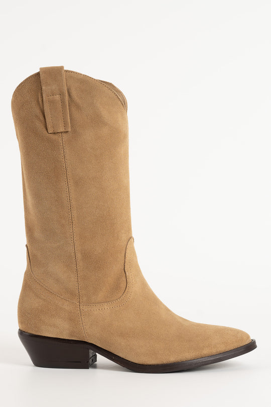 Western Boot Isabelle | Beige Suede
