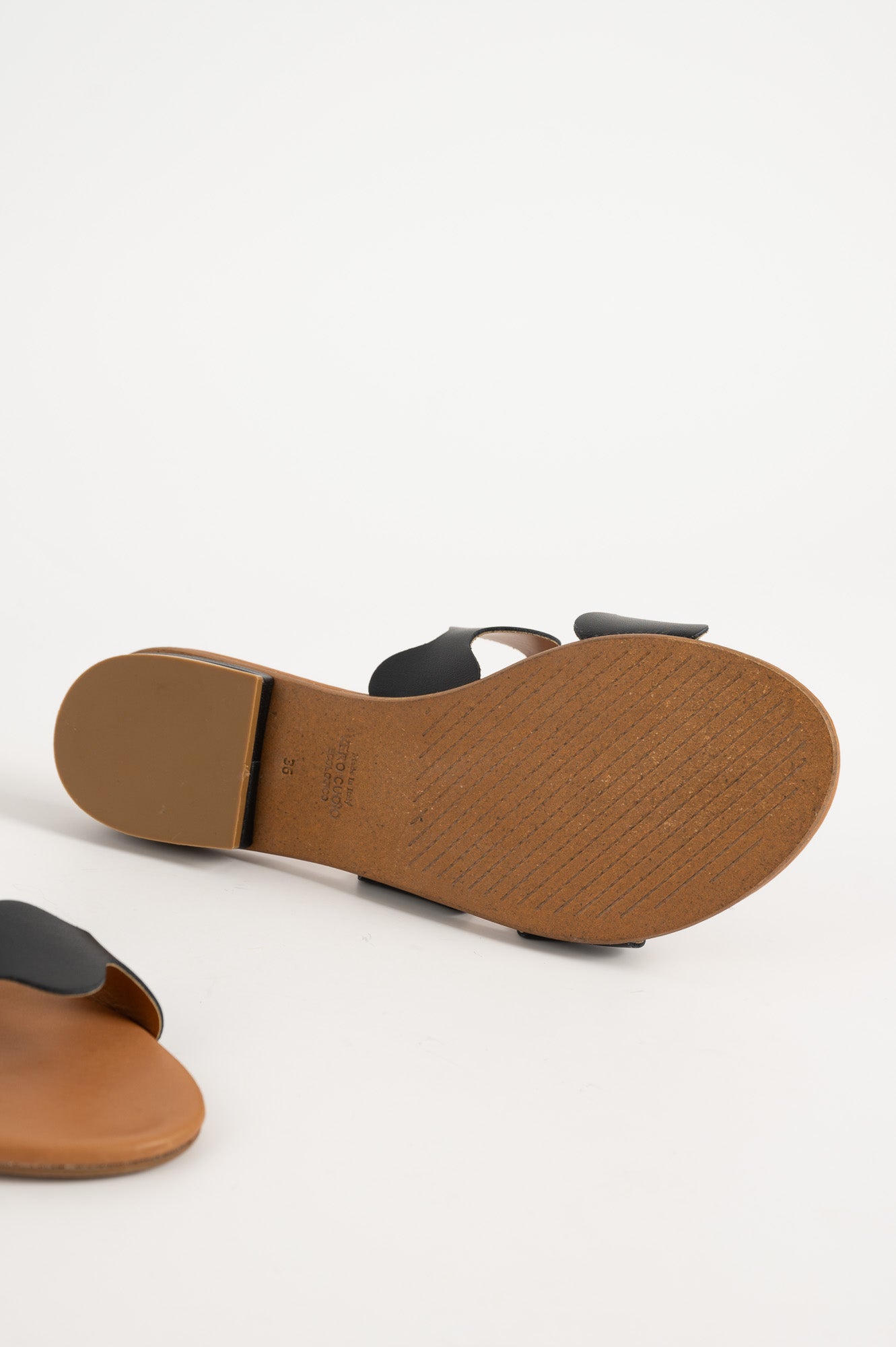 Sandal Wave 236 | Svart Skinn