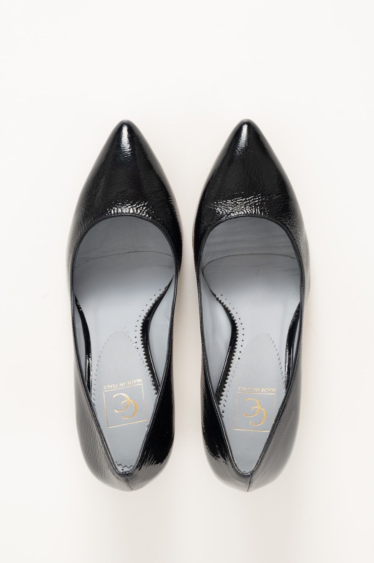 Pump Elle 015 | Mörkblått Lackat Skinn