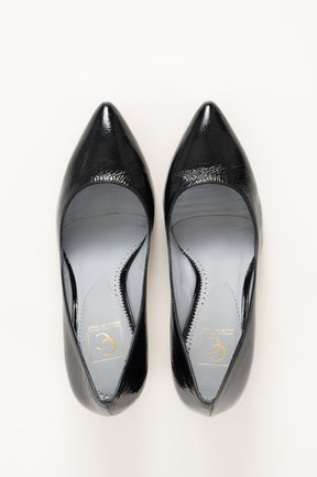 Pump Elle 015 | Mörkblått Lackat Skinn