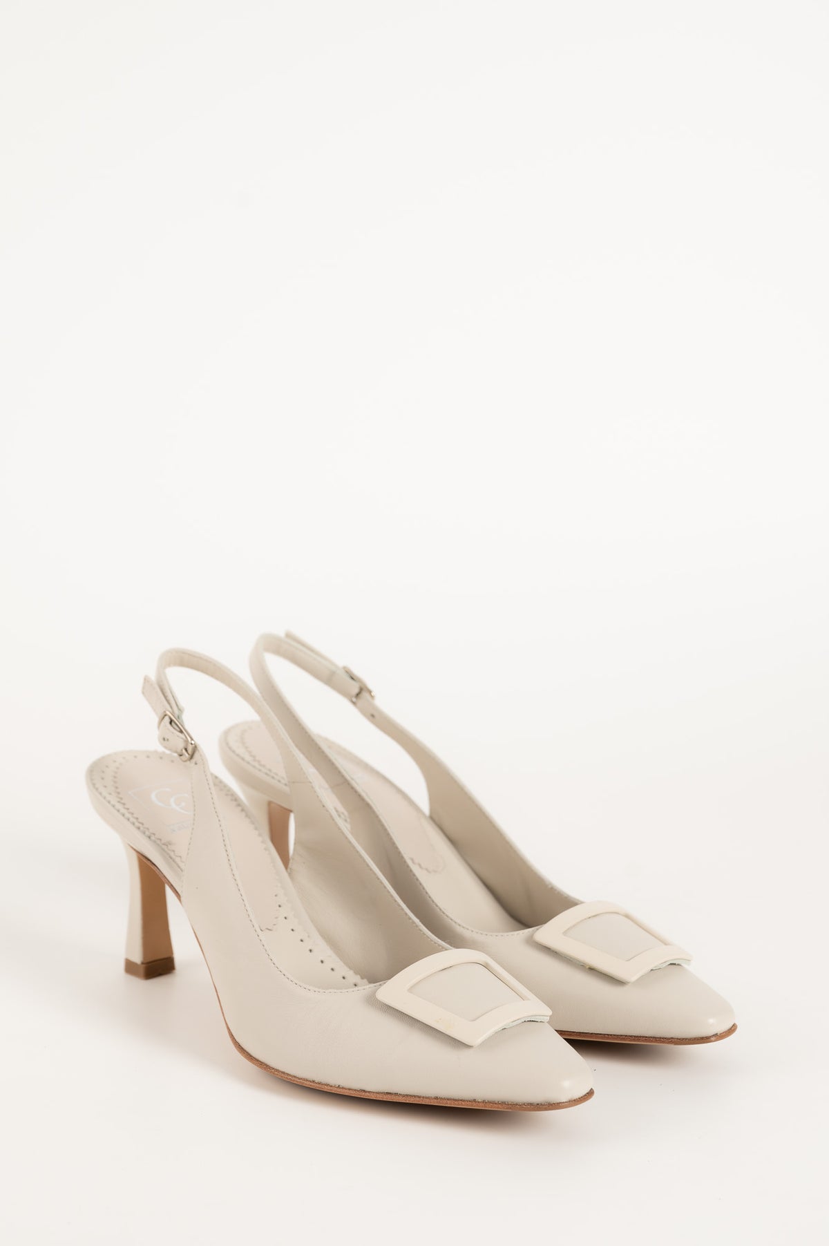 Slingback Pump Elsa 031 | Off-White Skinn