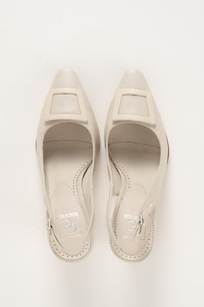 Slingback Pump Elsa 031 | Off-White Skinn