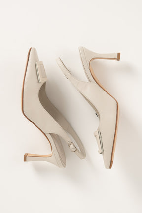 Slingback Pump Elsa 031 | Off-White Skinn