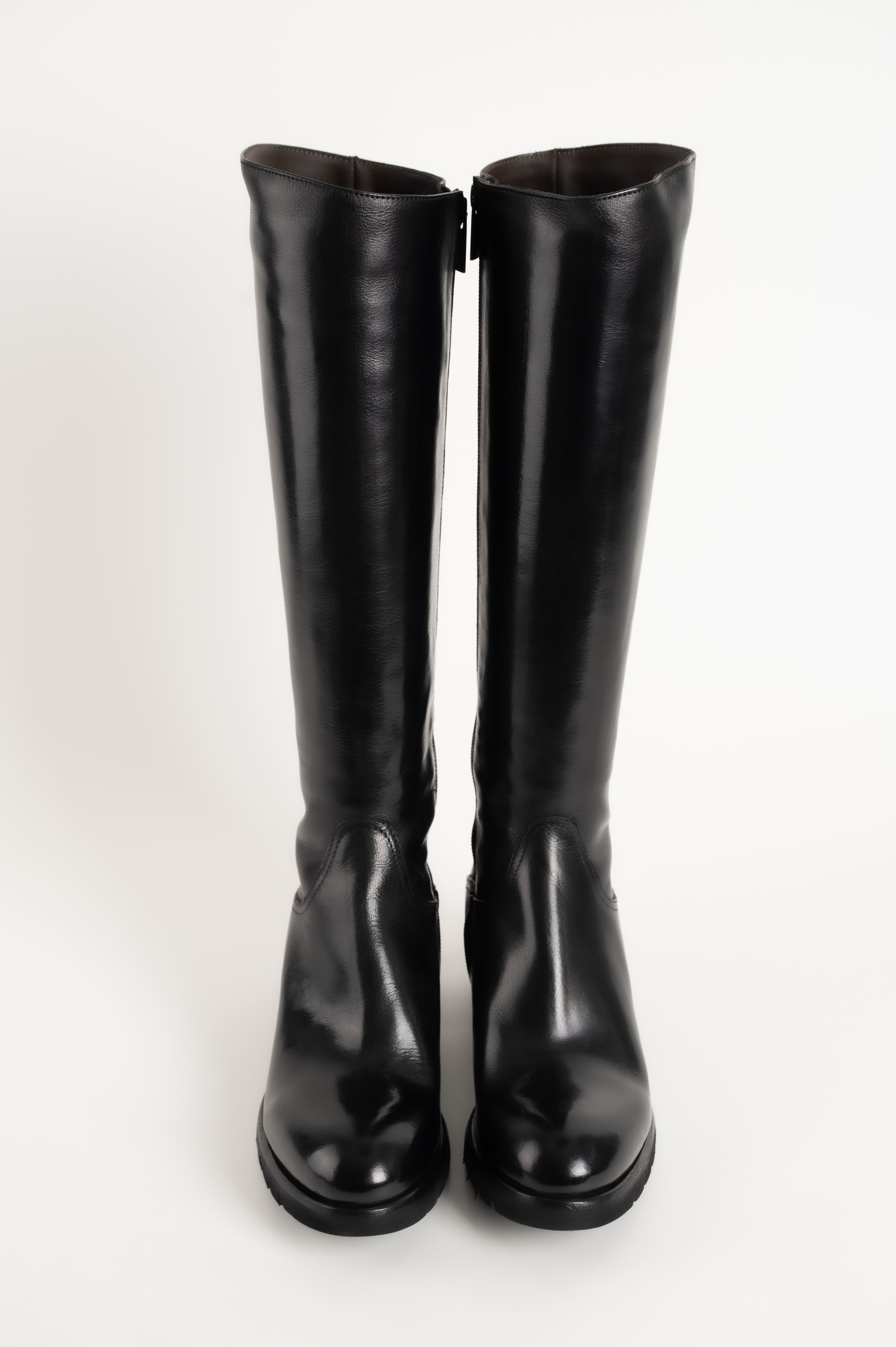 High Boot Alice | Black Buffalo Leather