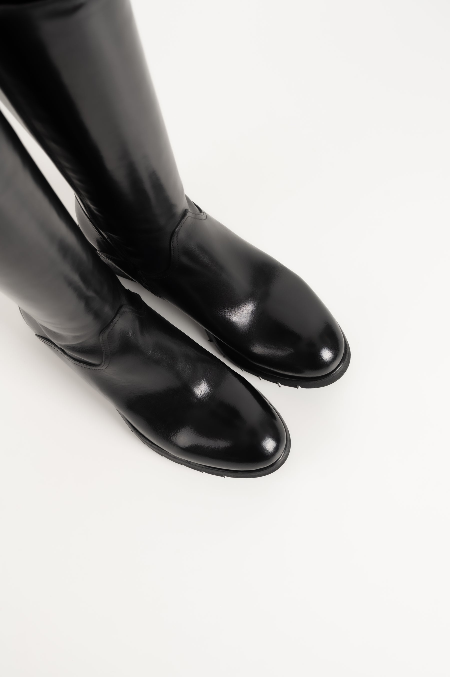 High Boot Alice | Black Buffalo Leather