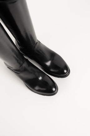 High Boot Alice | Black Buffalo Leather
