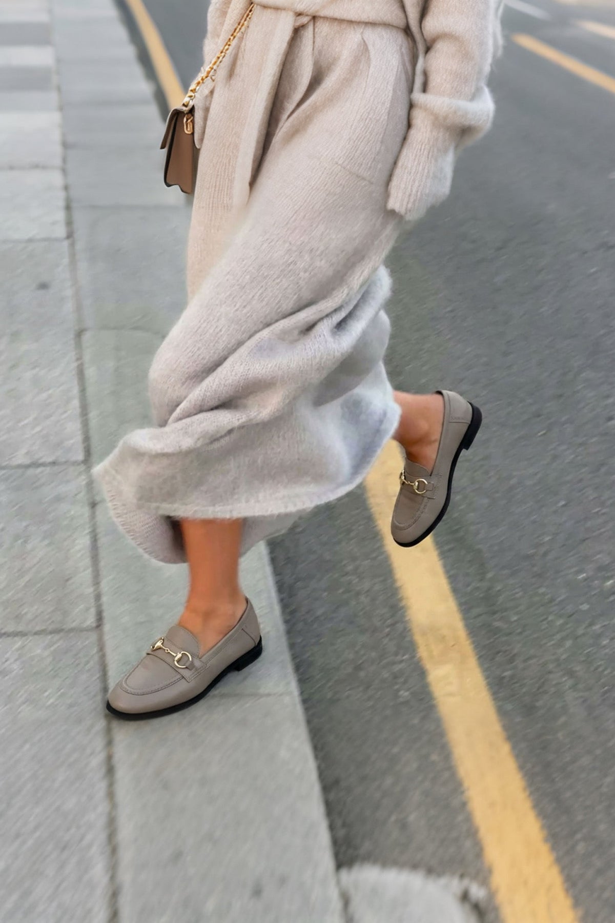 Horsebit Loafer Anil | Stone Beige Nappa Leather