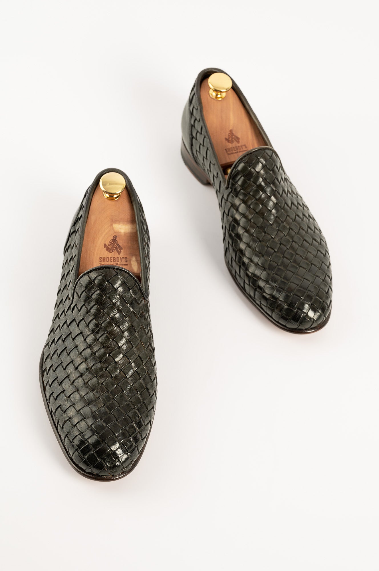 Braided Loafer 900 | Green Leather