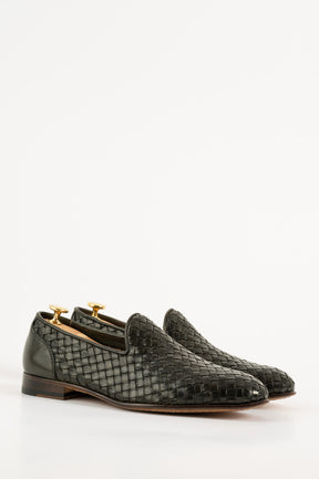 Braided Loafer 900 | Green Leather