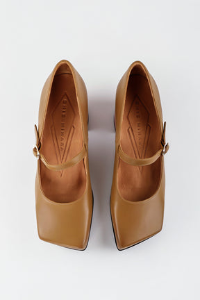 Mary Jane Pump Ustakio | Caramel Brown Calf Leather