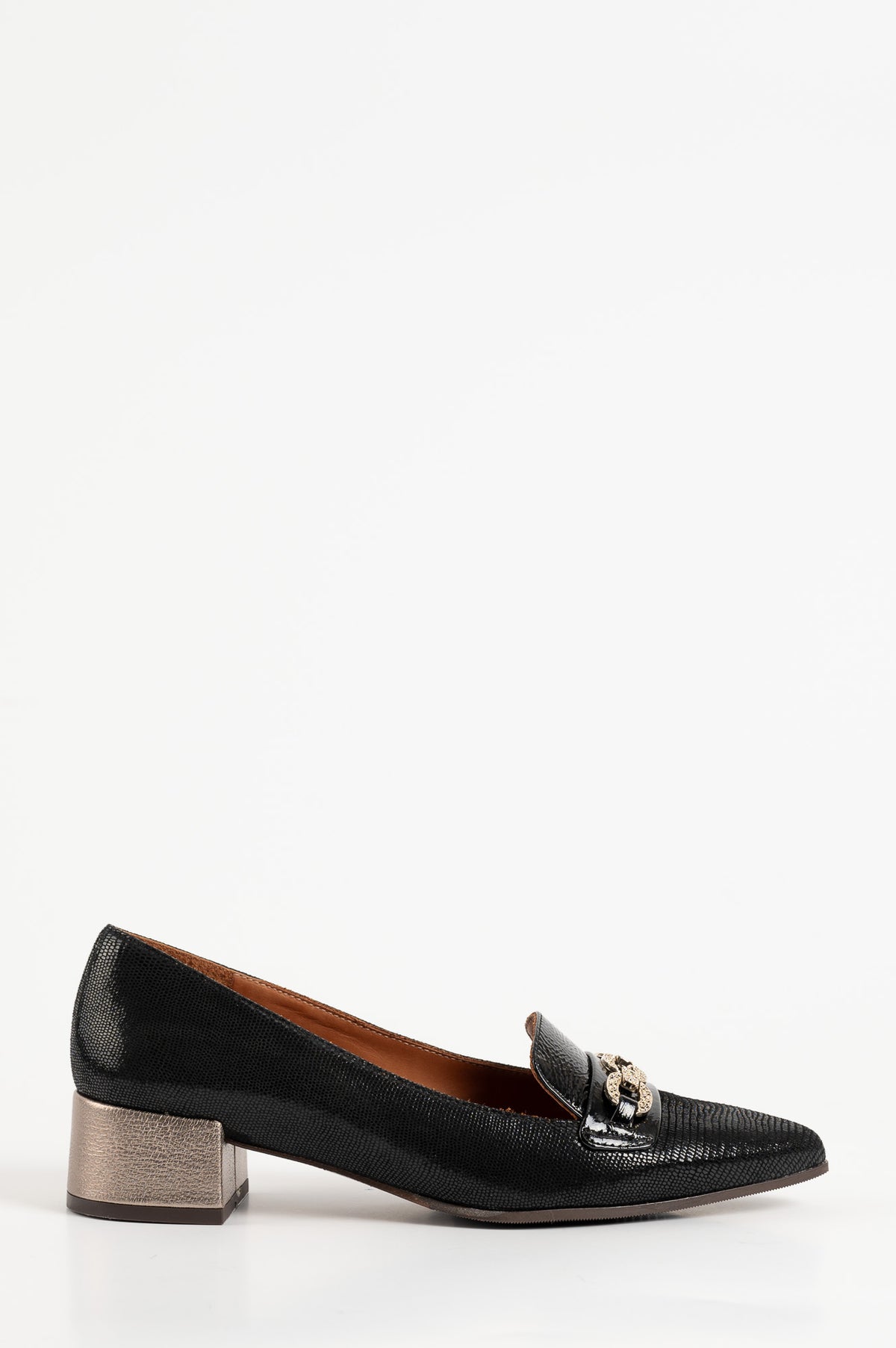 Loafer Pump Jamay-Tpu 148 | Svart Lackad Mocka