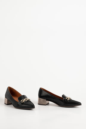 Loafer Pump Jamay 148 | Black Patent Suede