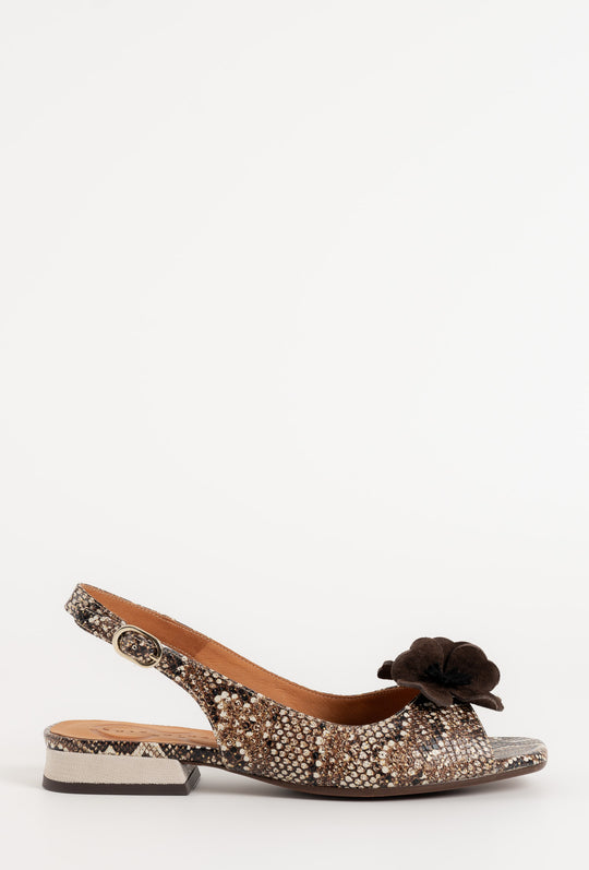 Slingback Sandal Tayda 596 | Brunt Skinn
