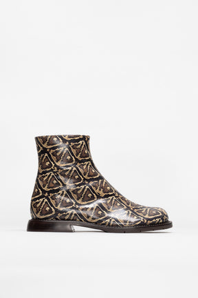 Zip Boot Japi | Lizard Embossed Calf Leather