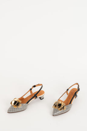 Slingback Pump Hazel 922 | Black & White Leather