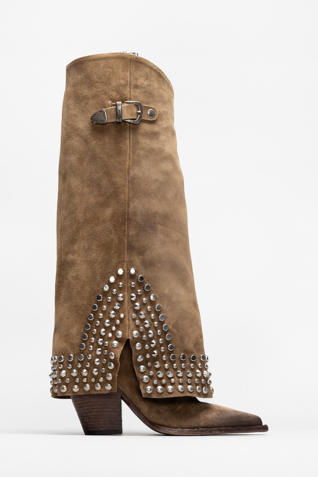 Fold-Over Boot Peggy | Driftwood Beige Vintage Suede