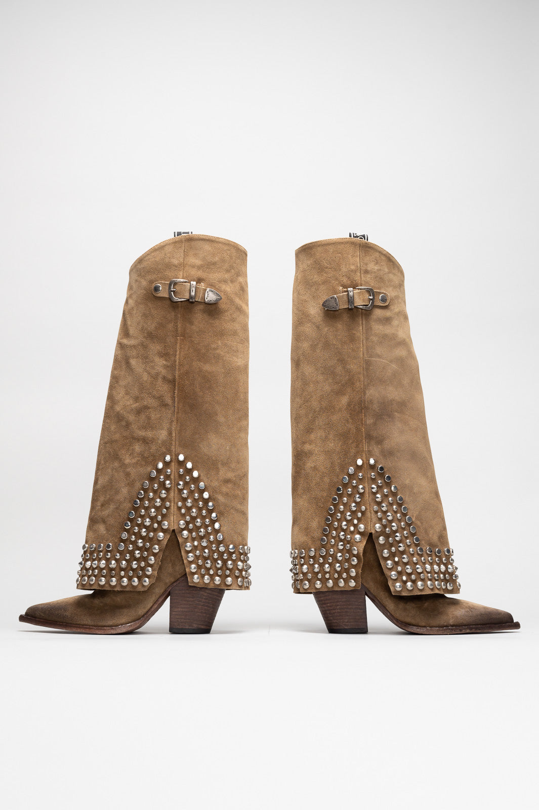 Fold-Over Boot Peggy | Driftwood Beige Vintage Suede