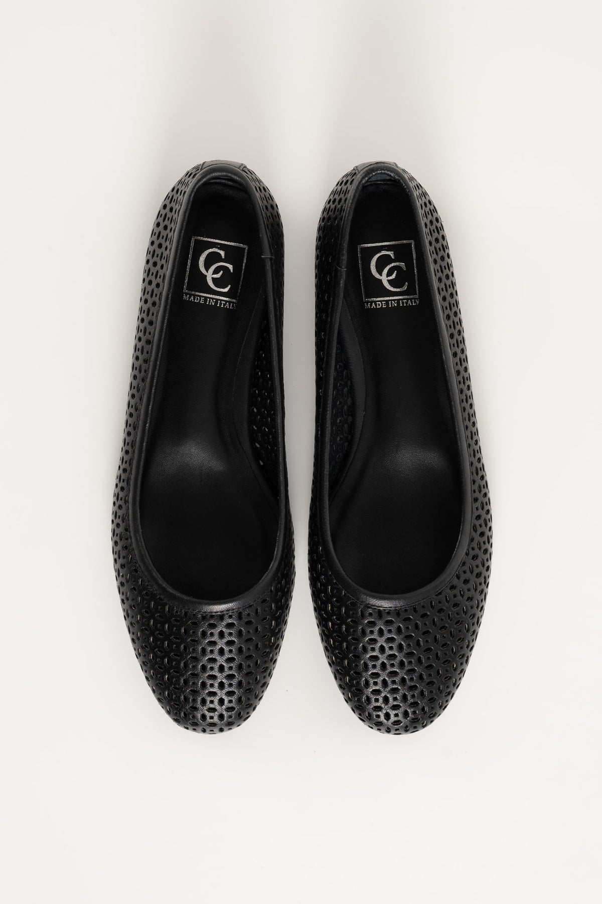 Flat Ballerina Ayla 058 | Black Leather