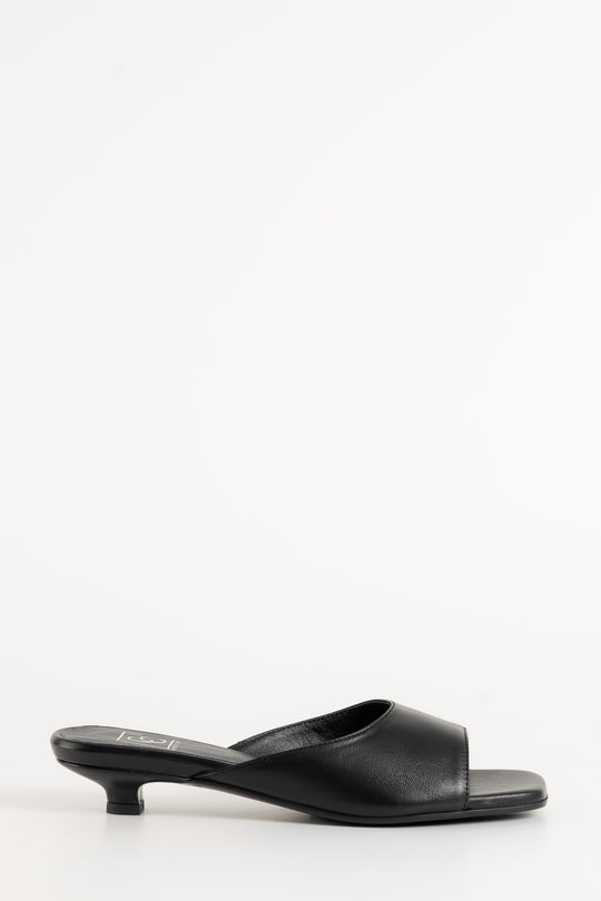 Slide-in Sandal Philippa | Black Nappa Leather