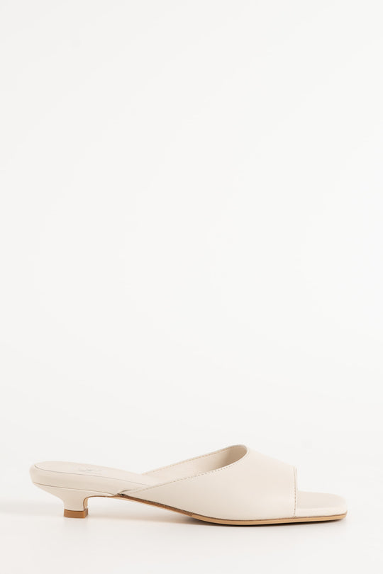 Slide-in Sandal Philippa | Arvorio White Nappa Leather