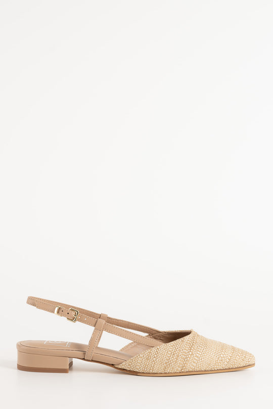 Slingback Flat Julia 264 | Beige Raffia