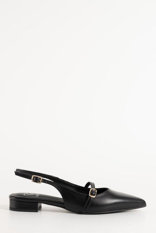 Slingback Flat Clara 265 | Black Leather