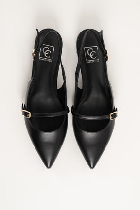 Slingback Flat Clara 265 | Black Leather