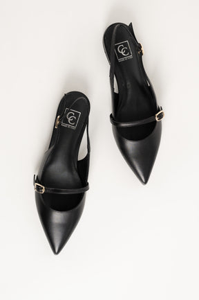 Slingback Flat Clara 265 | Black Leather