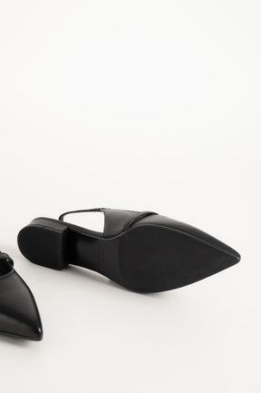 Slingback Flat Clara 265 | Black Leather