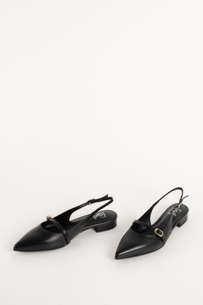 Slingback Flat Clara 265 | Black Leather