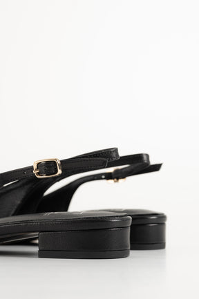Slingback Flat Clara 265 | Black Leather