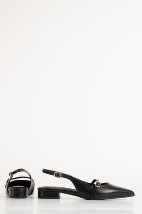 Slingback Flat Clara 265 | Black Leather